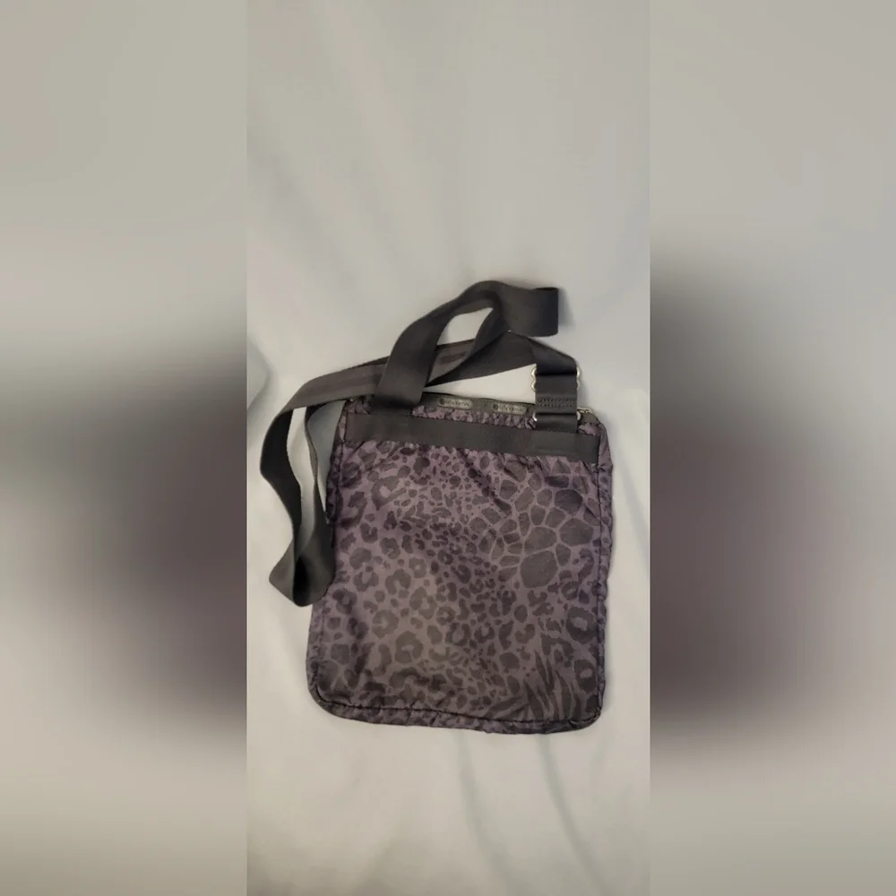 LeSportSac Purple & Black Animal Print Crossbody Bag - Picture 5 of 12
